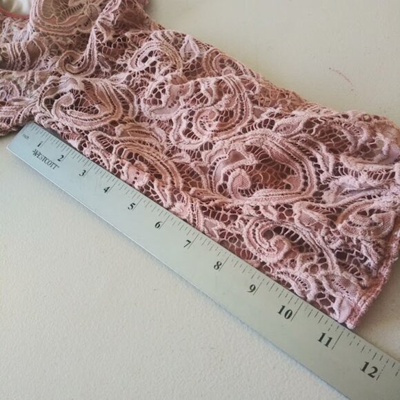 PerSeption Concept women's size S pink lace blouse - Picture 8 of 14